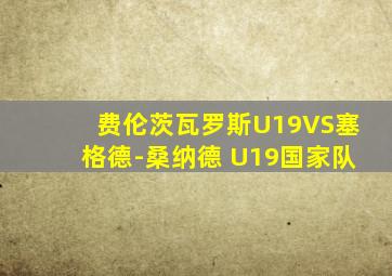 费伦茨瓦罗斯U19VS塞格德-桑纳德 U19国家队